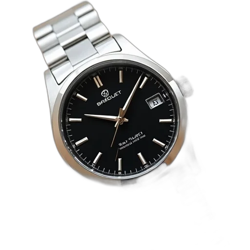 jewelry, silver, wristwatch, black transparent PNG cut-out