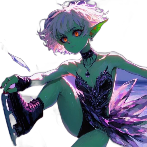 staff, dress, creature, mask transparent PNG cut-out