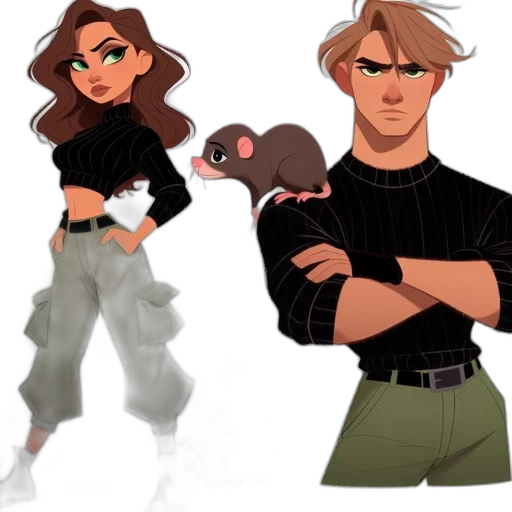 concept art, cartoon, watercolor, comic book art transparent PNG cut-out