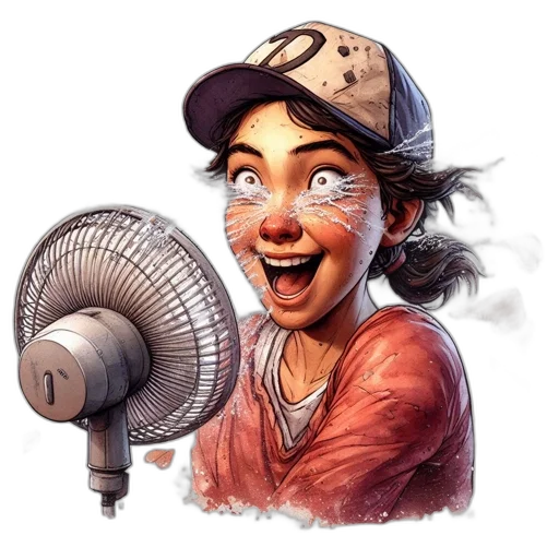 hat, staff, face, umbrella transparent PNG cut-out