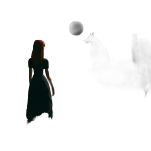 dress, creature, robot, staff transparent PNG cut-out