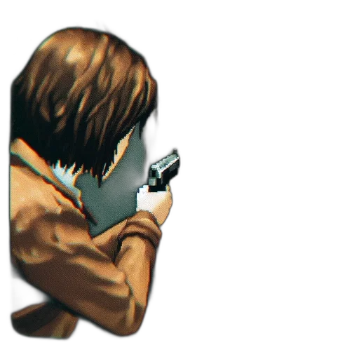 weapon, jacket, mask, staff transparent PNG cut-out