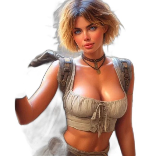 weapon, staff, dress, face transparent PNG cut-out