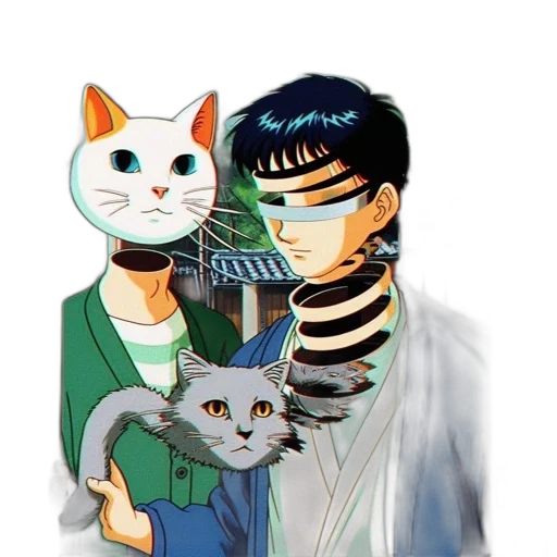 anime, vaporwave, pixel art, cartoon transparent PNG cut-out