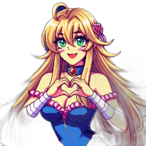 dress, crown, pixel art, anime transparent PNG cut-out