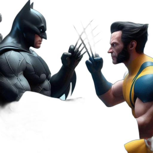 comic book art, concept art, fantasy art, two transparent PNG cut-out