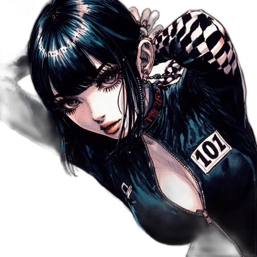 face, comic book art, cyberpunk, fantasy art transparent PNG cut-out