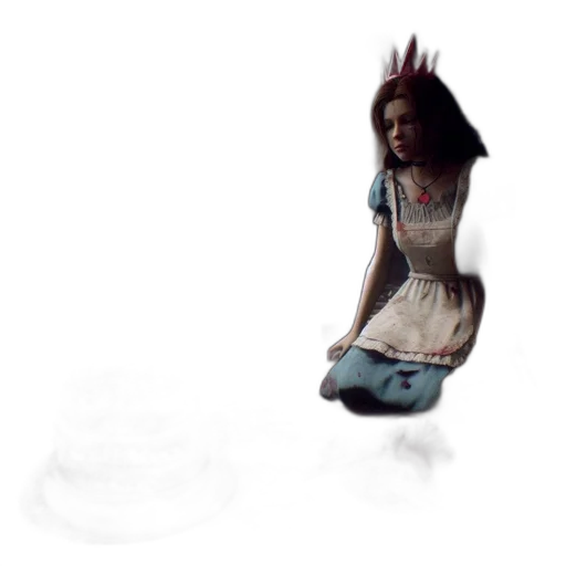 dress, creature, mask, hair transparent PNG cut-out