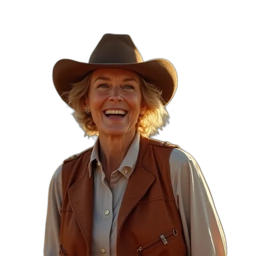 jacket, staff, hat, face transparent PNG cut-out