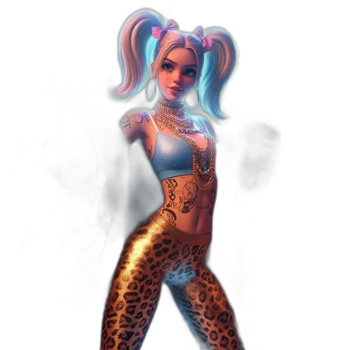 fantasy art, concept art, 3d render, vaporwave transparent PNG cut-out