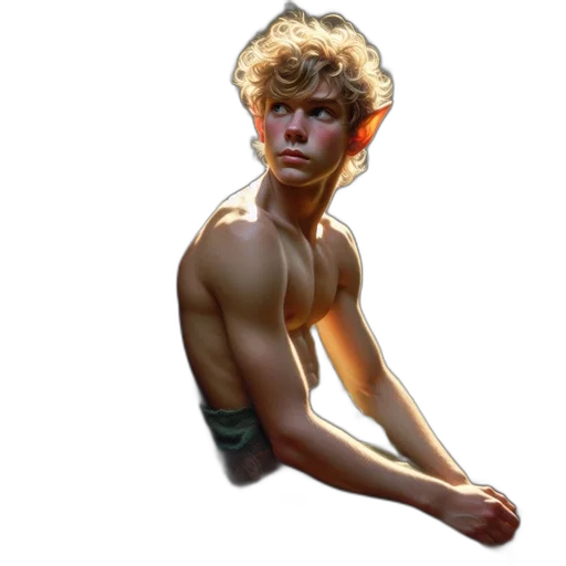 creature, hair, staff, weapon transparent PNG cut-out