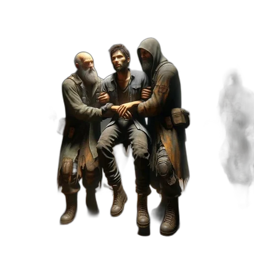 weapon, jacket, sword, staff transparent PNG cut-out