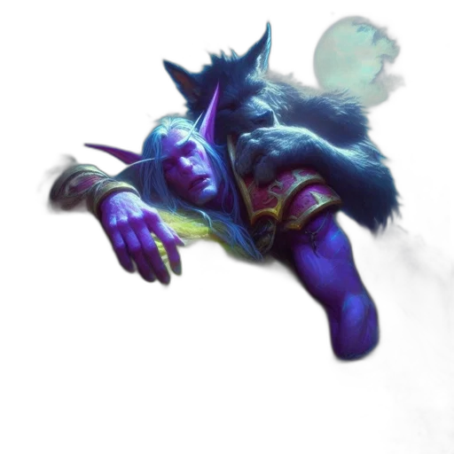 dragon, creature, staff, mask transparent PNG cut-out