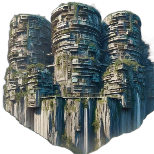 crown, building, robot, face transparent PNG cut-out
