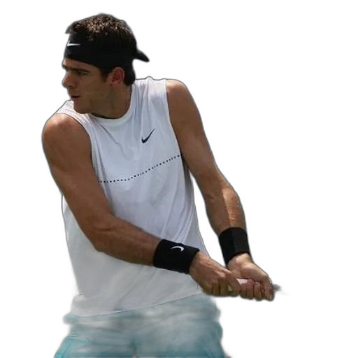 tennis, player, white, tank transparent PNG cut-out