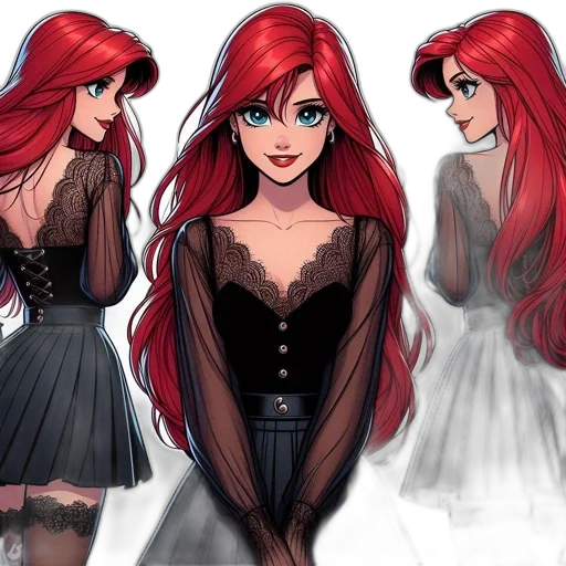 dress, concept art, cartoon, comic book art transparent PNG cut-out