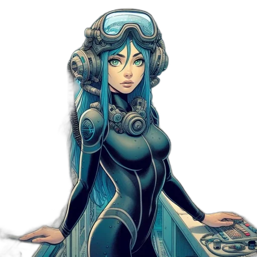 robot, dress, fantasy art, concept art transparent PNG cut-out