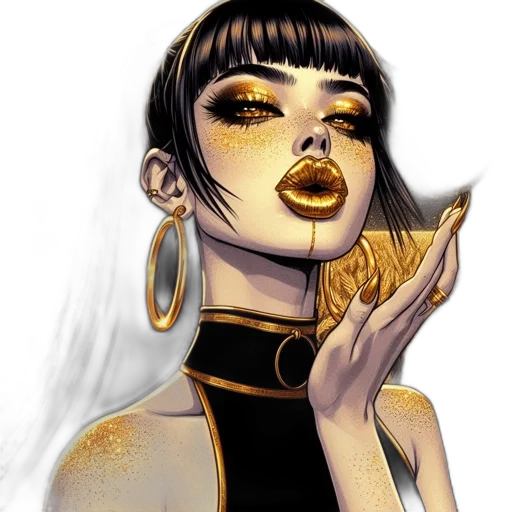 jewelry, face, mask, fantasy art transparent PNG cut-out