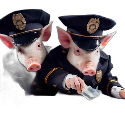 concept art, two, pig, characters transparent PNG cut-out