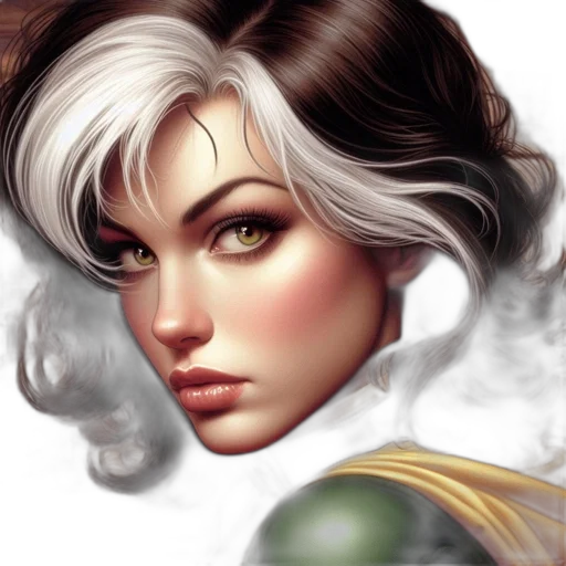 face, fantasy art, photorealistic, comic book art transparent PNG cut-out