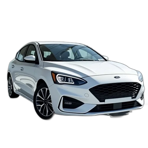 car, white, 2019, ford transparent PNG cut-out