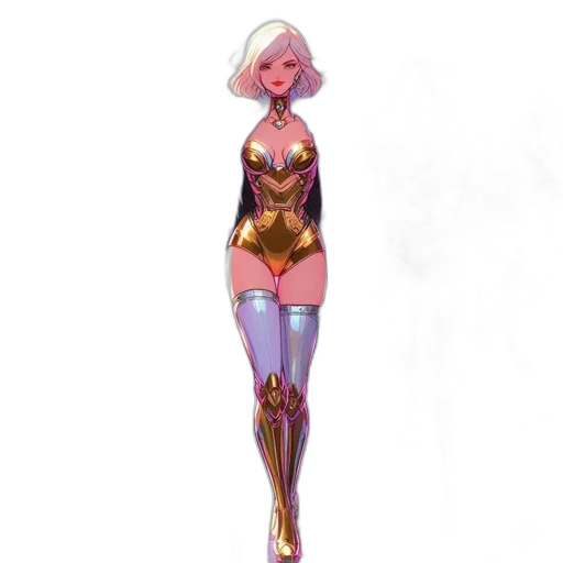 dress, robot, staff, concept art transparent PNG cut-out