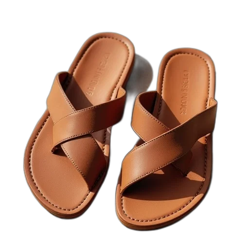 shoes, brown, strap, sand transparent PNG cut-out