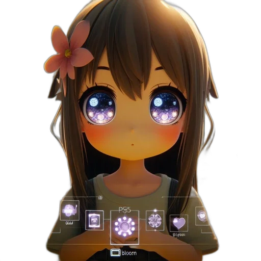 robot, jewelry, face, staff transparent PNG cut-out