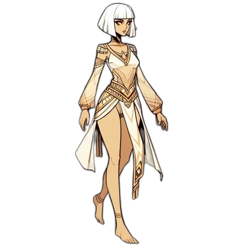dress, staff, concept art, fantasy art transparent PNG cut-out