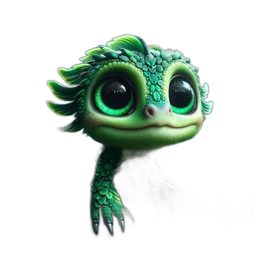 dragon, creature, staff, animal transparent PNG cut-out