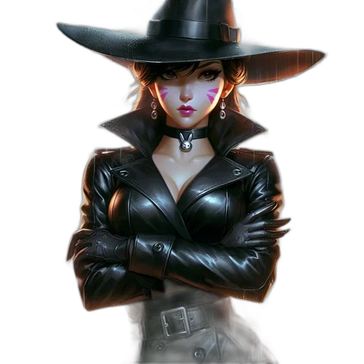 hat, jacket, staff, face transparent PNG cut-out