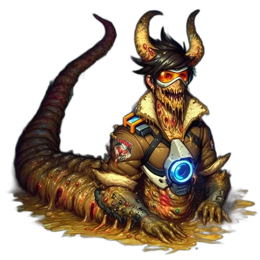 dragon, creature, staff, animal transparent PNG cut-out