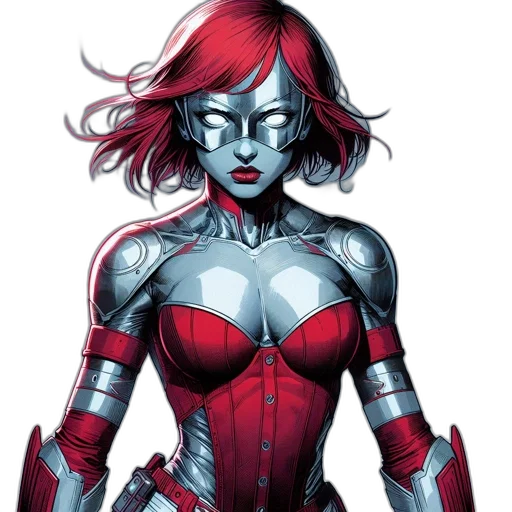 comic book art, concept art, fantasy art, cyberpunk transparent PNG cut-out