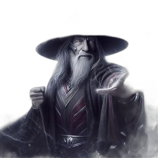 staff, dragon, hat, sword transparent PNG cut-out