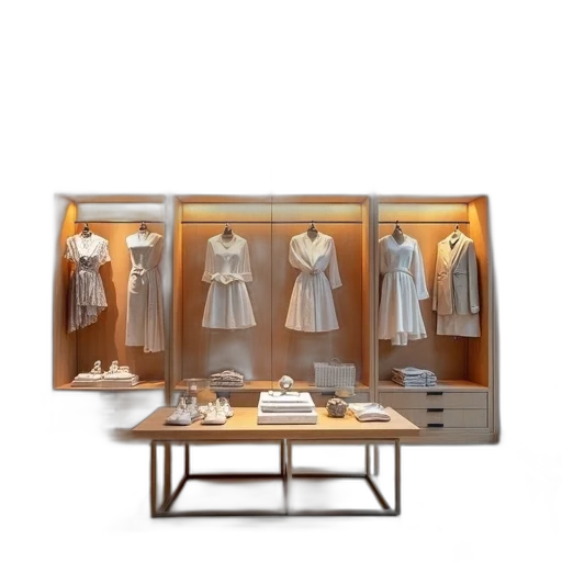 dress, jewelry, furniture, 3d render transparent PNG cut-out