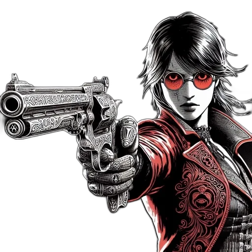 weapon, comic book art, concept art, cyberpunk transparent PNG cut-out