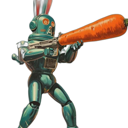 robot, staff, weapon, food transparent PNG cut-out