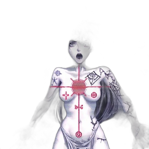 concept art, fantasy art, watercolor, cyberpunk transparent PNG cut-out