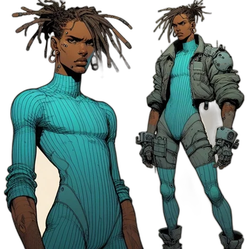 jacket, concept art, comic book art, cyberpunk transparent PNG cut-out