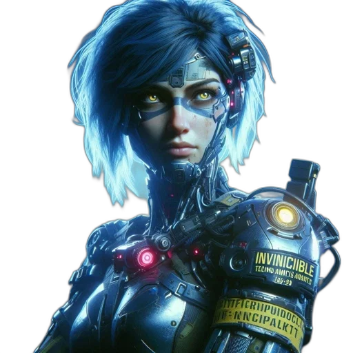 robot, bottle, face, cyberpunk transparent PNG cut-out