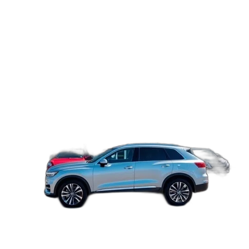 car, silver, suv, parked transparent PNG cut-out