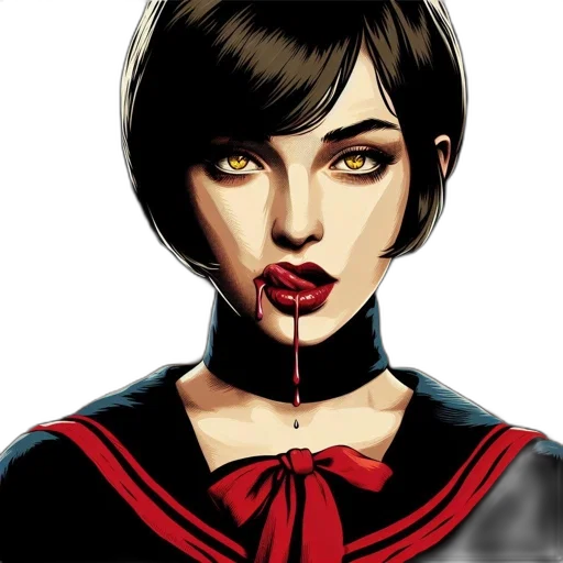 face, comic book art, cartoon, concept art transparent PNG cut-out
