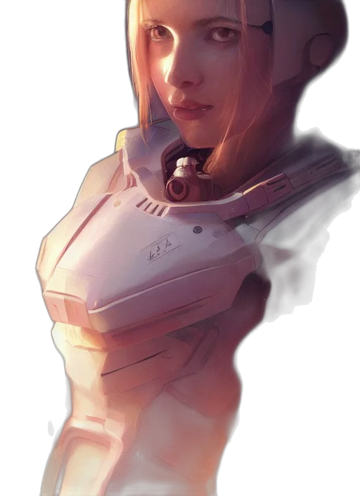 robot, face, weapon, dress transparent PNG cut-out