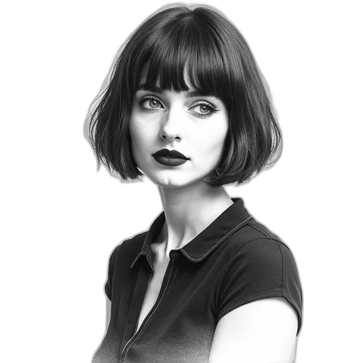 face, hair, jacket, robot transparent PNG cut-out