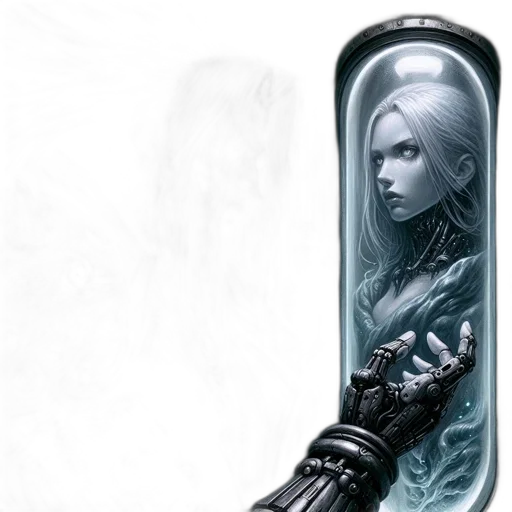 sword, weapon, robot, face transparent PNG cut-out