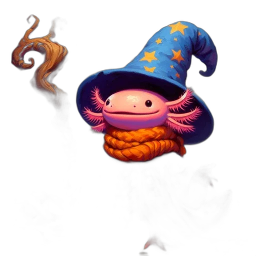 hat, staff, creature, dragon transparent PNG cut-out