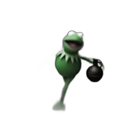 blurry, figure, resembling, kermit transparent PNG cut-out