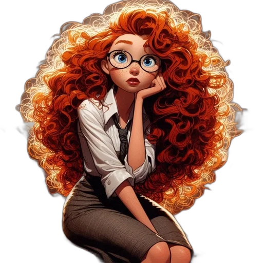 hair, cartoon, comic book art, fantasy art transparent PNG cut-out