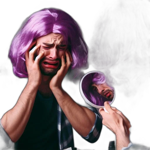 hair, face, mask, creature transparent PNG cut-out