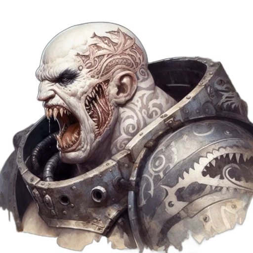 face, mask, creature, concept art transparent PNG cut-out